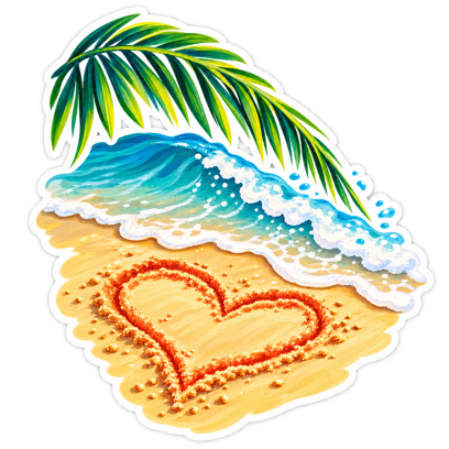 Adriatic blue heart sticker