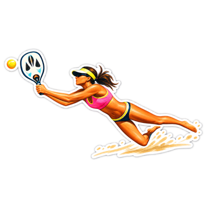 Beach tennis sticker