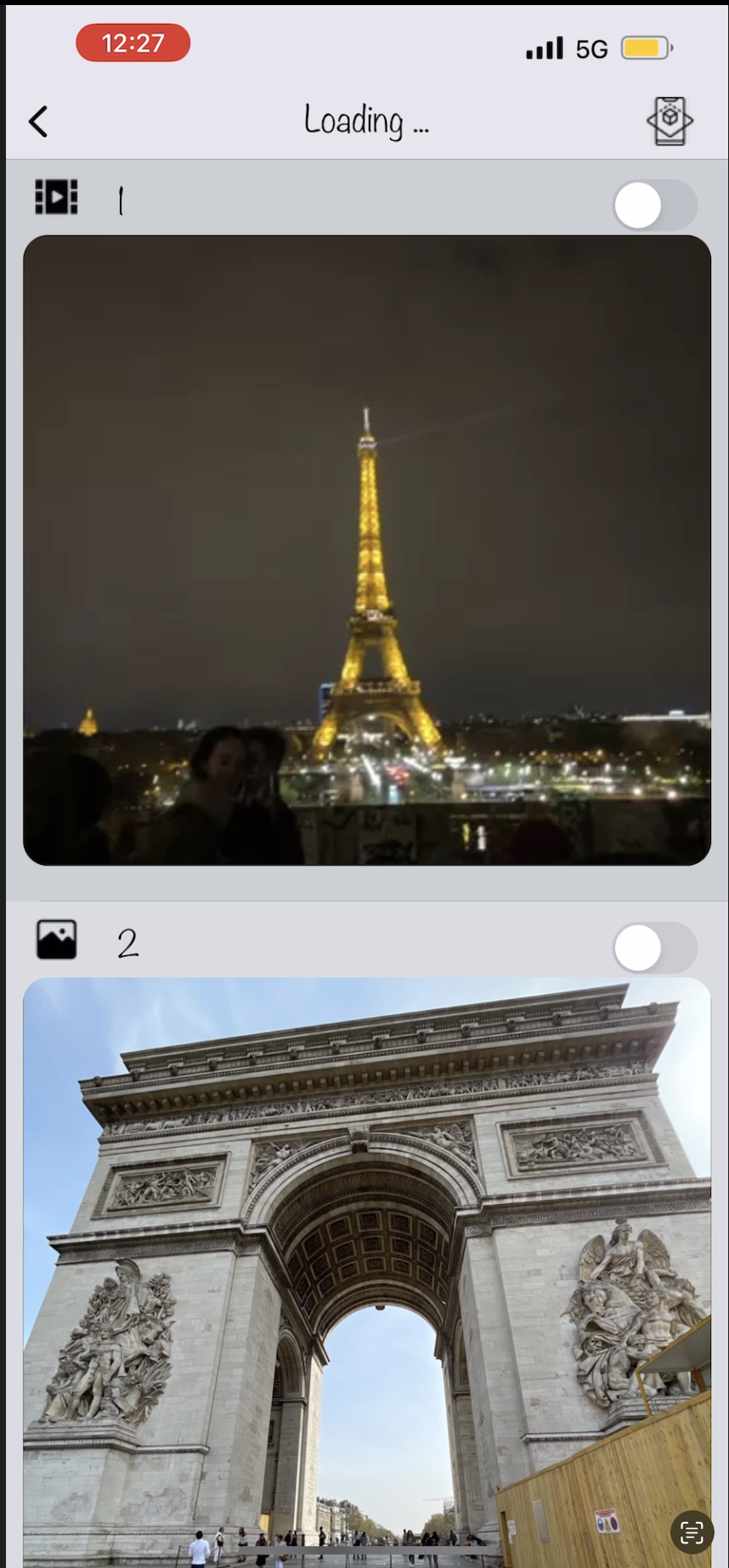 beHere location gallery with memories from Paris