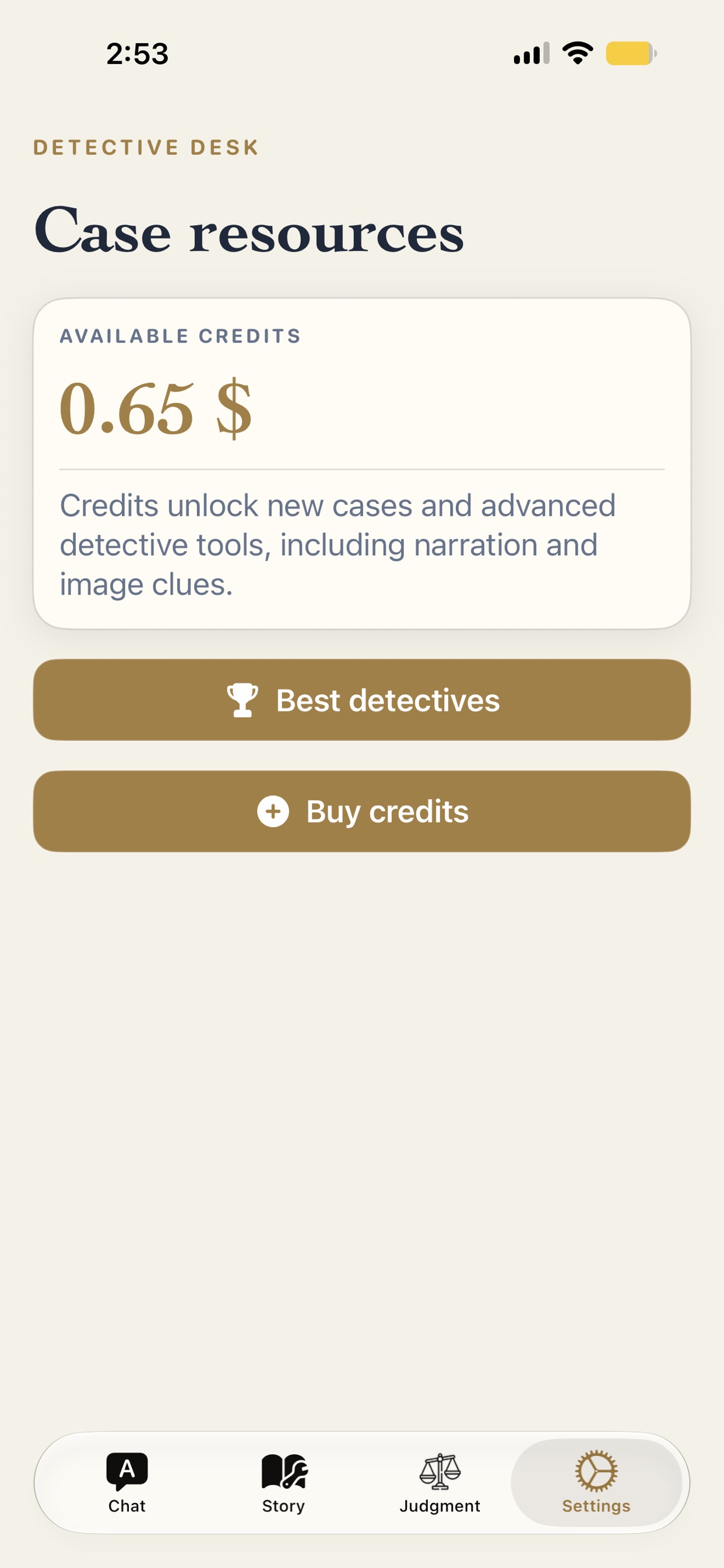 Crime Story character dossier