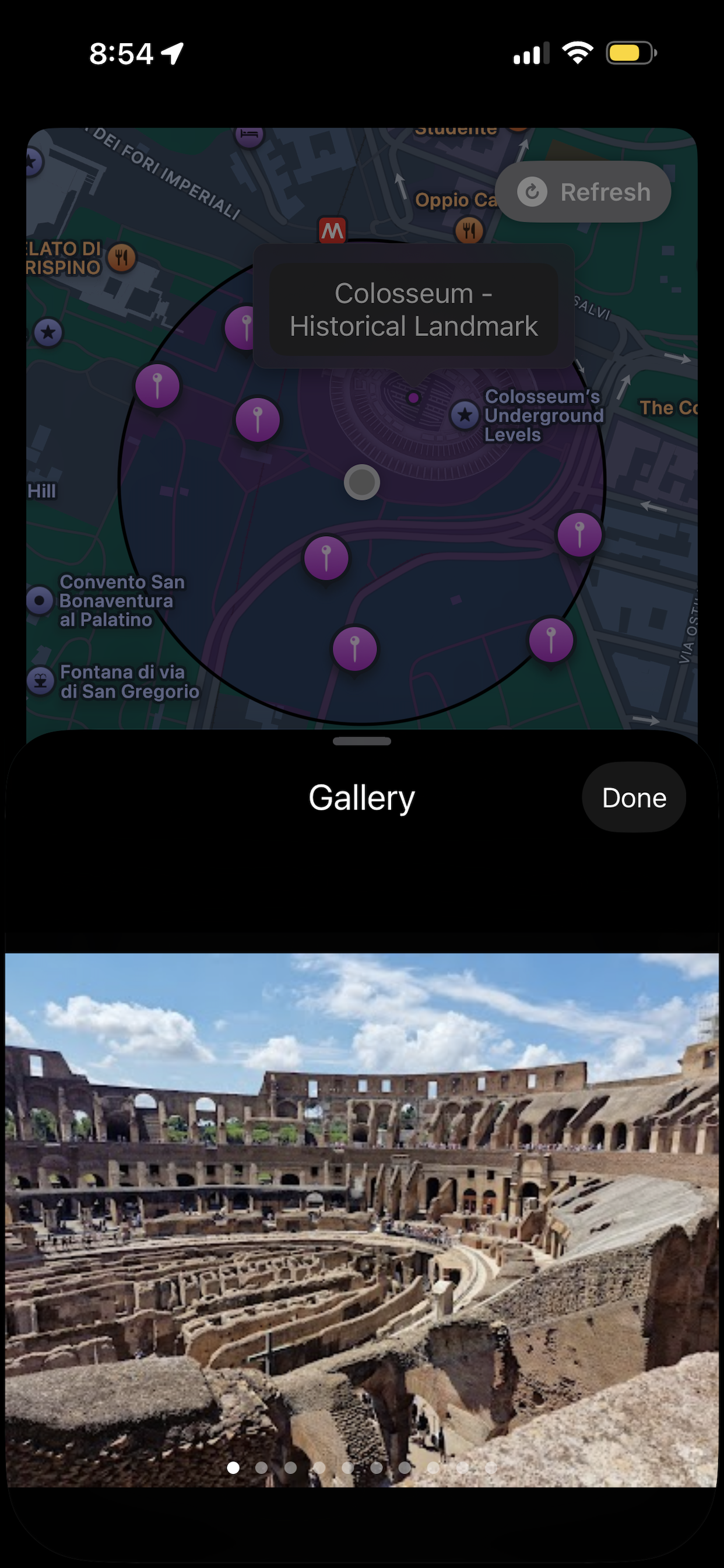 InfoAtPlace place details and images