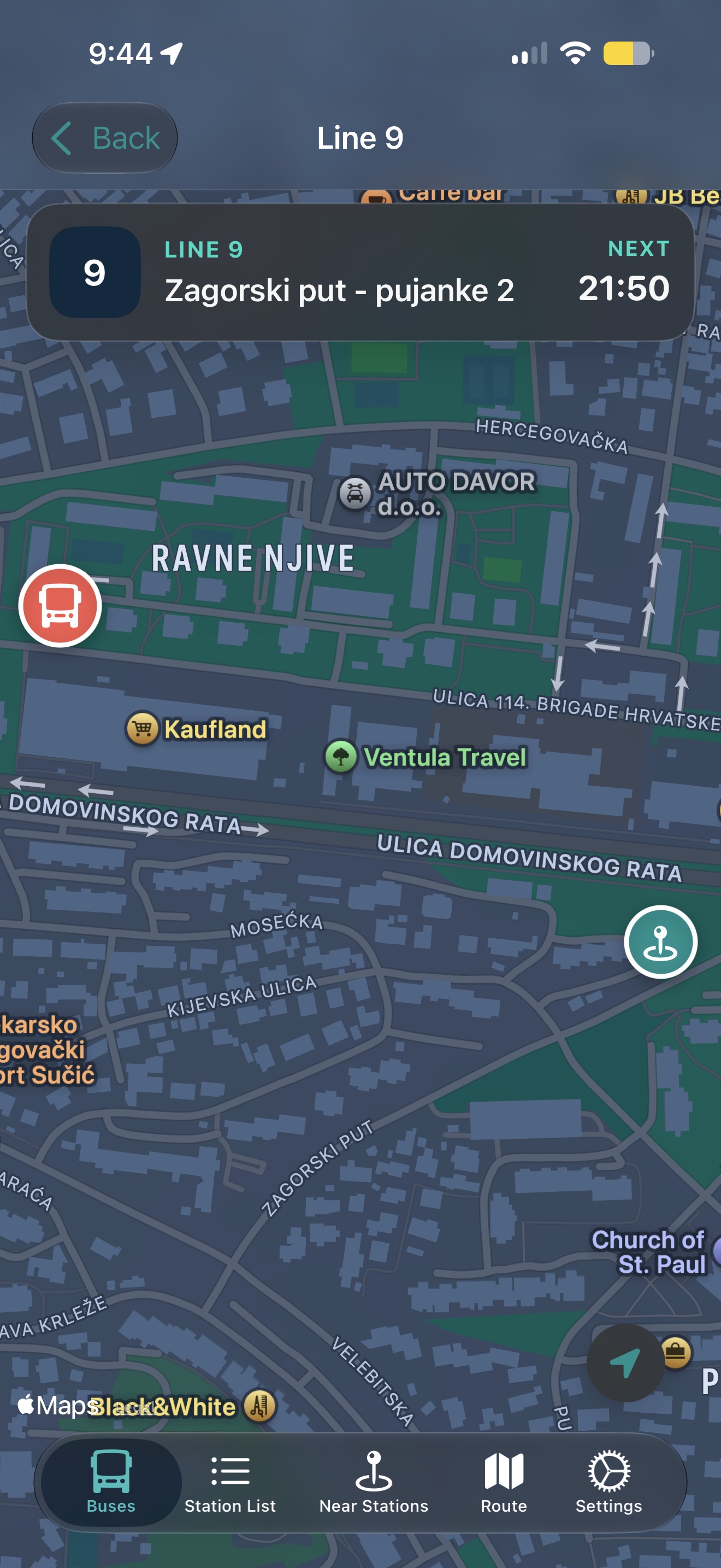 SplitBus route map preview